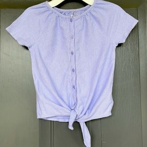 Old Navy blue/white pinstripe cotton shirt.Likenew